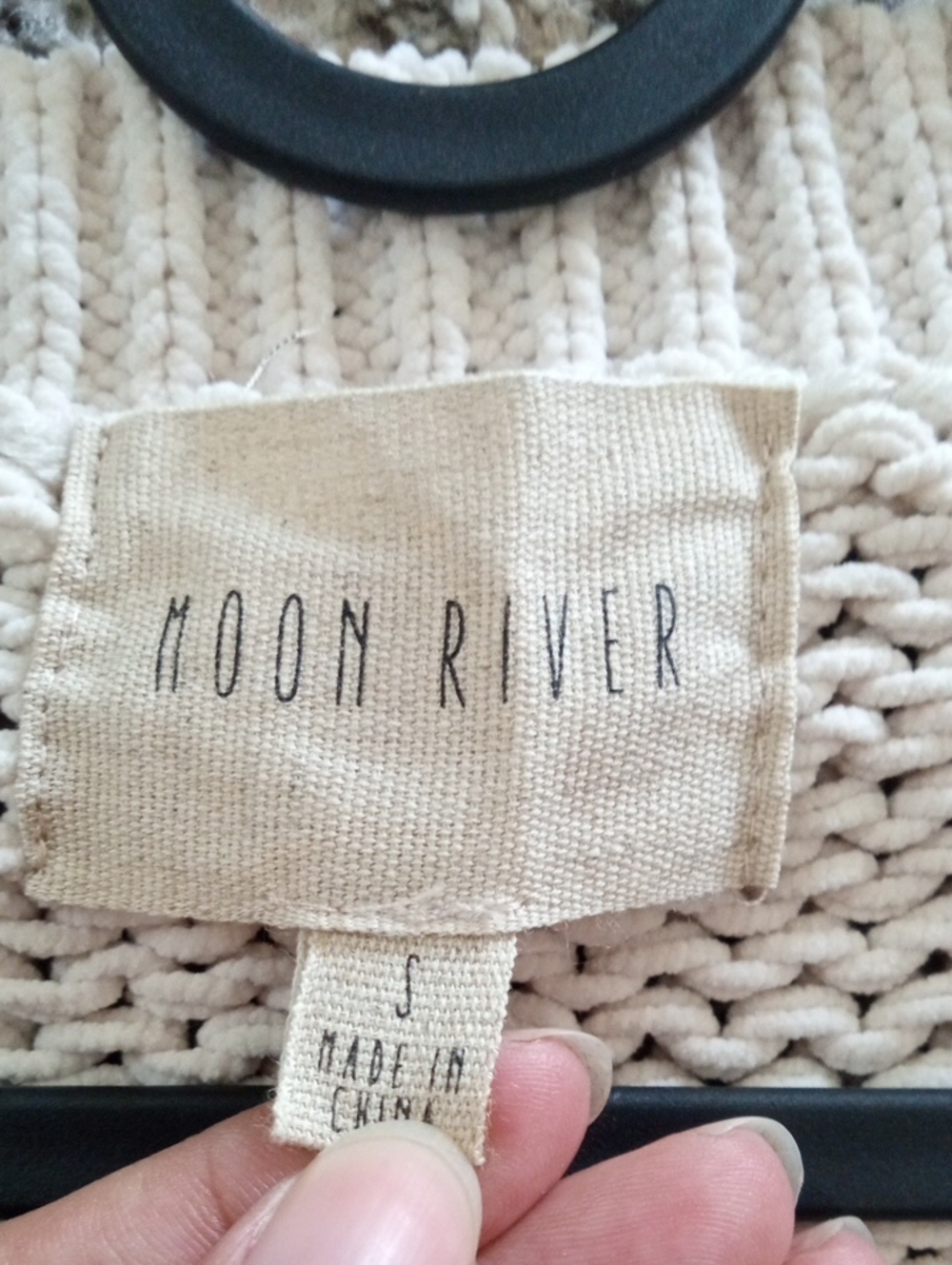 Anthropologie Moon River Colorblock Chenille V Neck Sweater Black White Small - Picture 4 of 10